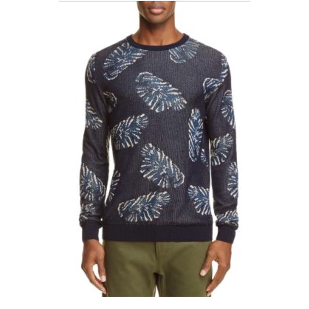 Men’s Scotch & Soda Navy floral print sweater